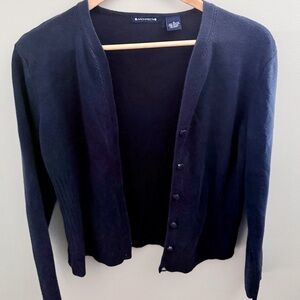 Architect Navy Blue Cardigan Sweater Women’s Size M Button Front Knit